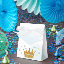 Liten prins pojke baby shower presentaskar