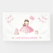 Liten Prinsessa 1-årsdag Personlig Banner