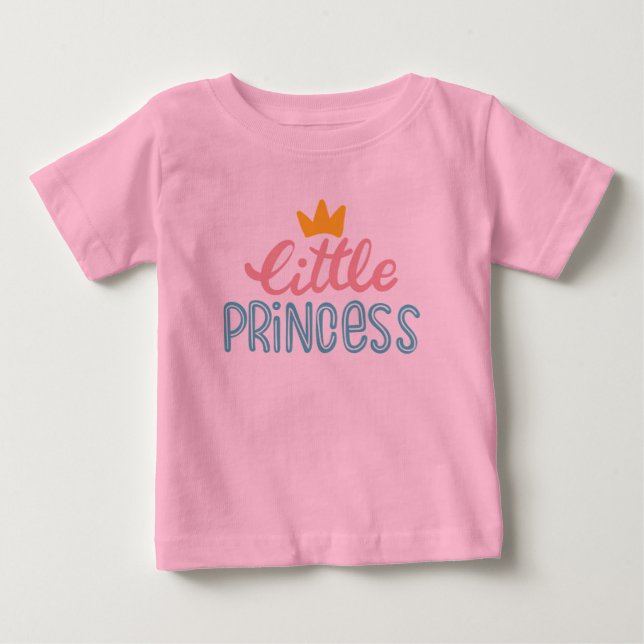 Liten prinsessa Baby Fine Jersey T-shirt (Framsida)