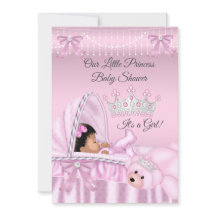 Liten prinsessa baby shower flicka rosa etnisk