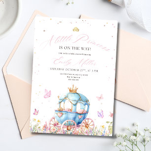 Liten prinsessa baby shower rosa kunglig tema flic inbjudningar