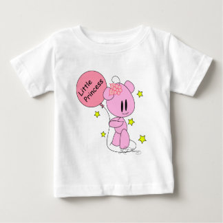 Liten prinsessa babyflicka rosa teddybjörn t-shirt