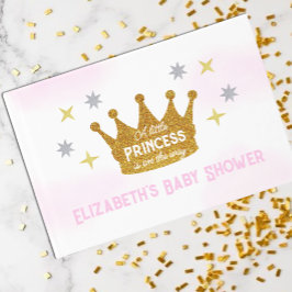 Liten prinsessa flicka baby shower gästböcker