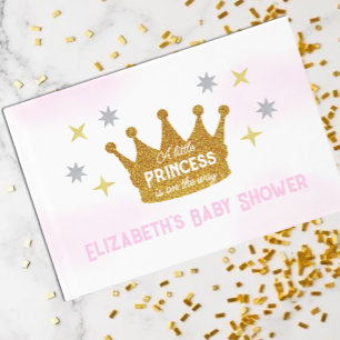 Liten prinsessa flicka baby shower gästböcker