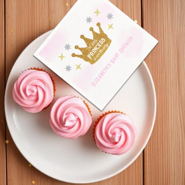 Liten prinsessa flicka baby shower pappersservett (Skapare uppladdad)