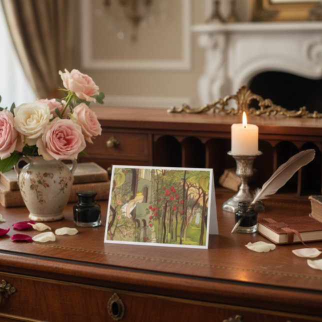 Liten prinsessa i skogen anteckningskort (Skapare uppladdad)