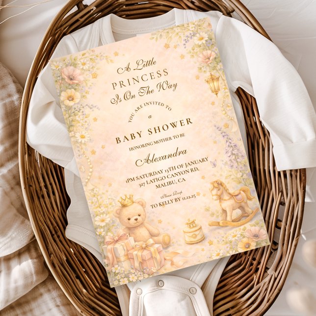 Liten prinsessa månbabyfirande inbjudningar (Skapare uppladdad)