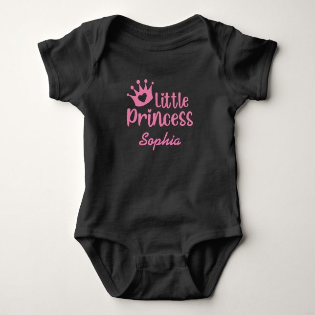 Liten prinsessa. Personlig namn T Shirt (Framsida)