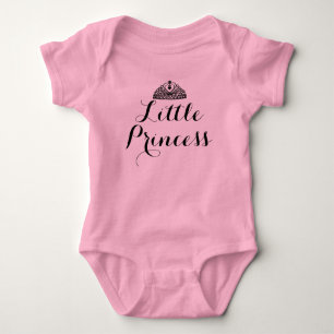 Liten prinsessa rosa baby tutu kroppsoverall t-shirt