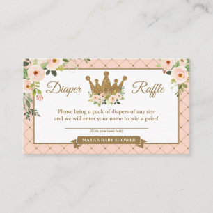 Liten prinsessa Rosa Blomster Bleckrafett Lotteri Tilläggskort