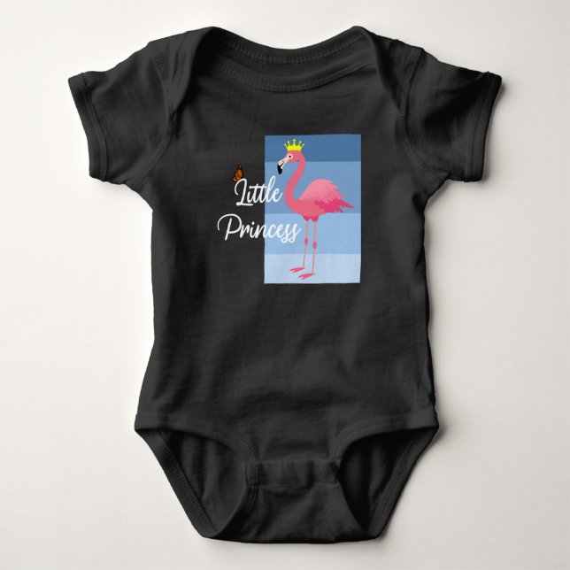 Liten prinsessa rosa flamingo design - Baby tröja (Framsida)