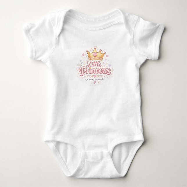 Liten prinsessa söt baby t-shirt design (Framsida)