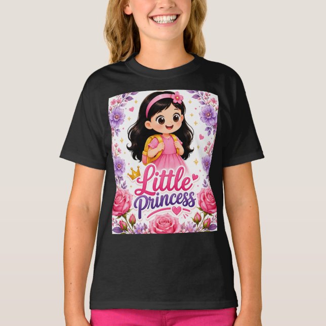 Liten prinsessa söt barn t-shirt . (Framsida)
