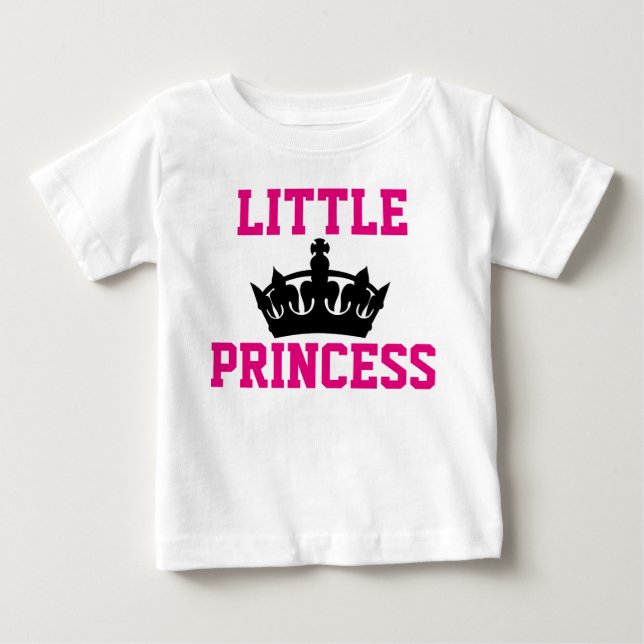 LITEN PRINSESSA Söt liten flicka rufflad skjorta Tee (Framsida)