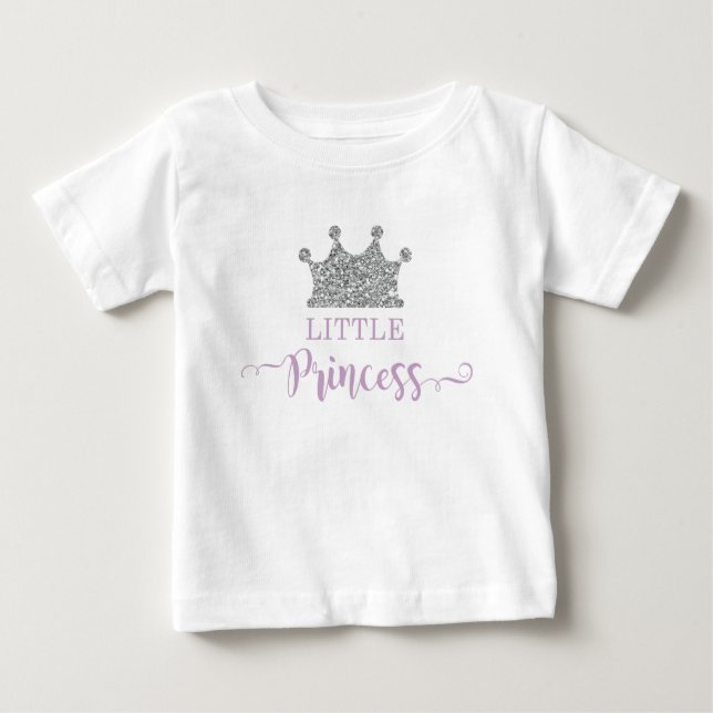 Liten prinsessa Tutu-bodys, lila och silver T-shirt (Framsida)