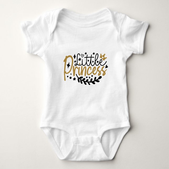 Liten prinsessa typografi t shirt (Framsida)