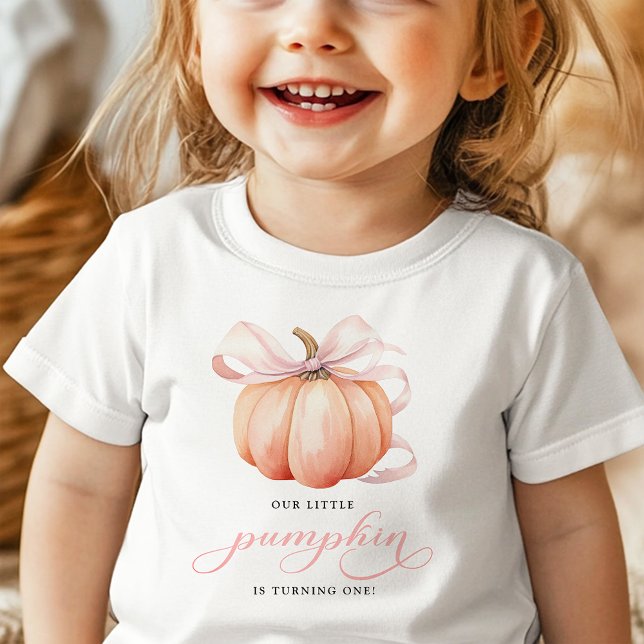 Liten pumpa 1-års födelsedagsklänning t shirt (Skapare uppladdad)
