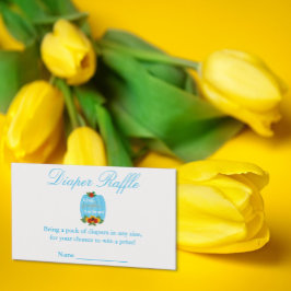 Liten pumpa baby shower blöja lotteri tilläggskort