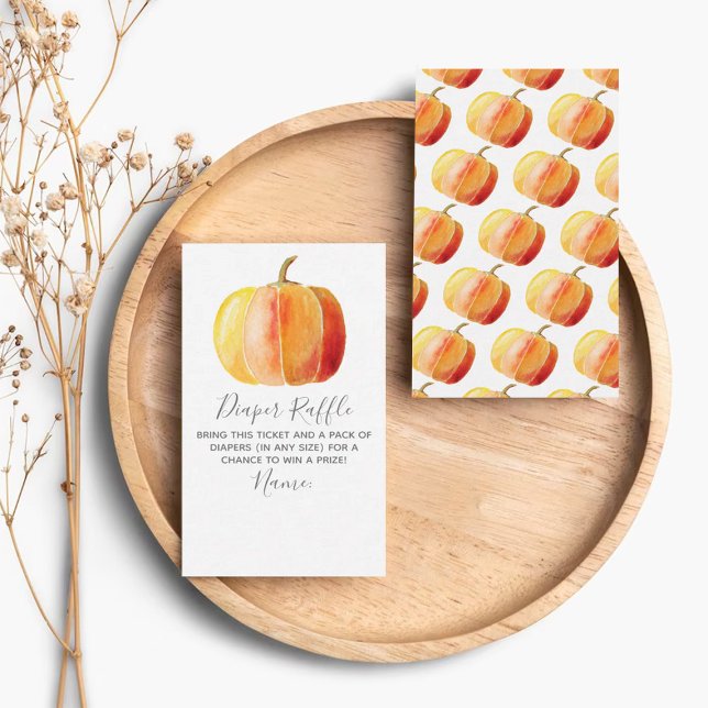 Liten pumpa baby shower blöja lotteri tilläggskort (Skapare uppladdad)