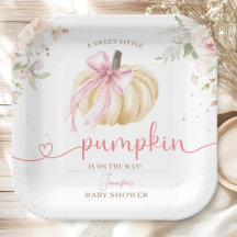 Liten Pumpa Baby Shower Flicka Rosa Slinga