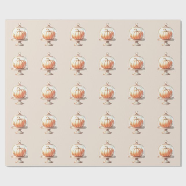 Liten pumpa-baby shower – Höst Chic Presentpapper (Platt)