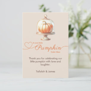 Liten pumpa-baby shower – Höst Chic Tack Kort