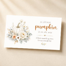 Liten pumpa baby shower höst tilläggskort