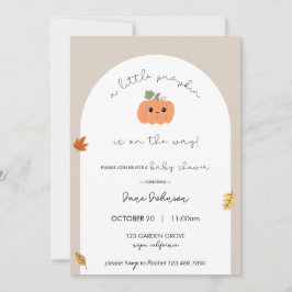 Liten pumpa baby shower inbjudan