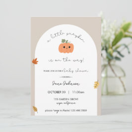 Liten pumpa baby shower inbjudan