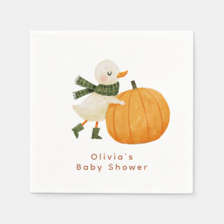 Liten pumpa-baby shower-pappersservett pappersservett
