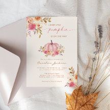 Liten Pumpa Baby Shower Rosa Flicka