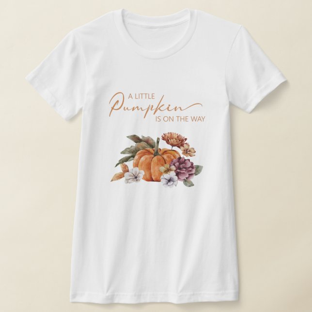 Liten Pumpa Baby Shower T-Shirt (Laydown)