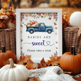 Liten Pumpa Baby Shower Treat Skylt