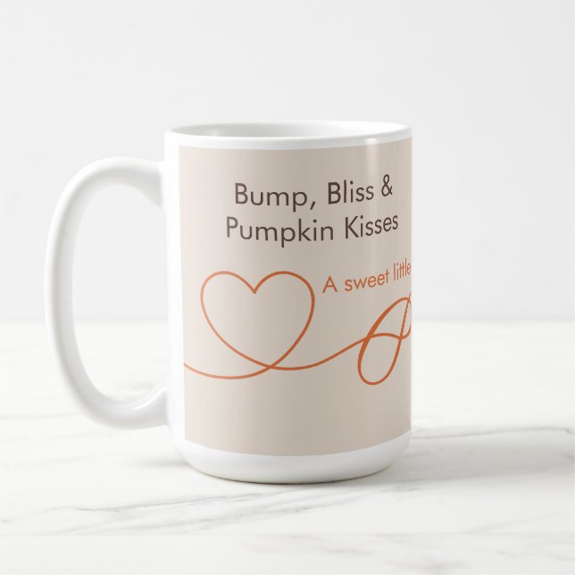 Liten Pumpa Bebis Shower – Höst Chic Kaffemugg (Vänster)