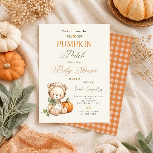 Liten Pumpa Bebis Shower Inbjudningar (Skapare uppladdad)
