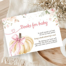 Liten Pumpa Bebis Shower Rosa Båge Böcker För Bebi