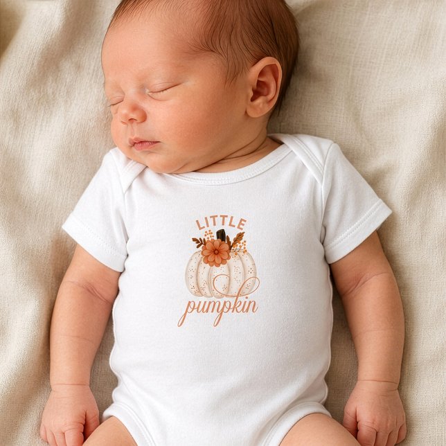 Liten Pumpa Blommig Baby T Shirt (Skapare uppladdad)