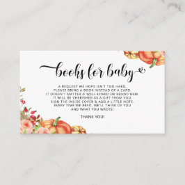 Liten Pumpa Blommiga Böcker för Baby Införandekort Tilläggskort