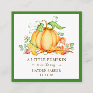 Liten Pumpa Böcker För Baby Shower Inbjudan Bil