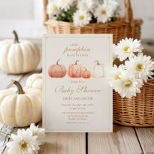 Liten pumpa boho höst baby shower