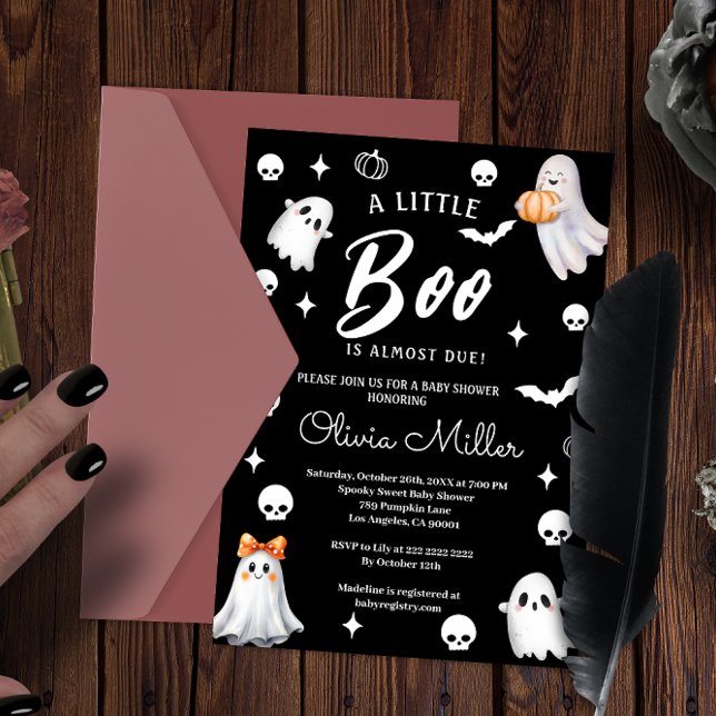 Liten Pumpa Boo – Halloween Baby Shower Inbjudningar (Skapare uppladdad)