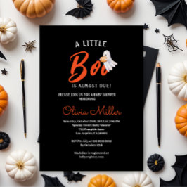 Liten Pumpa Boo – Halloween Baby Shower Inbjudningar