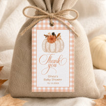 Liten pumpa Fall Baby Shower Tacksamhet