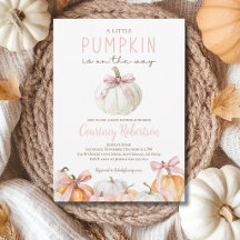 Liten Pumpa Flicka Baby Shower Rosa Slinga