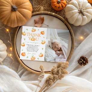 Liten pumpa foto födelsedag tackkort inbjudningar