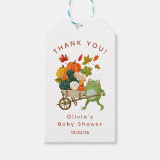 Liten Pumpa Groda Baby Shower Förmånsetikett Presentetikett