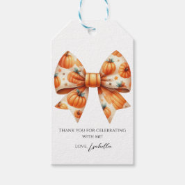 Liten pumpa Halloween-presenttagg – Första födelse Presentetikett