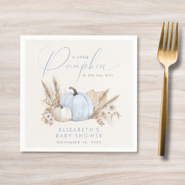 Liten Pumpa Höst Baby Pojke Shower Pappersservett
