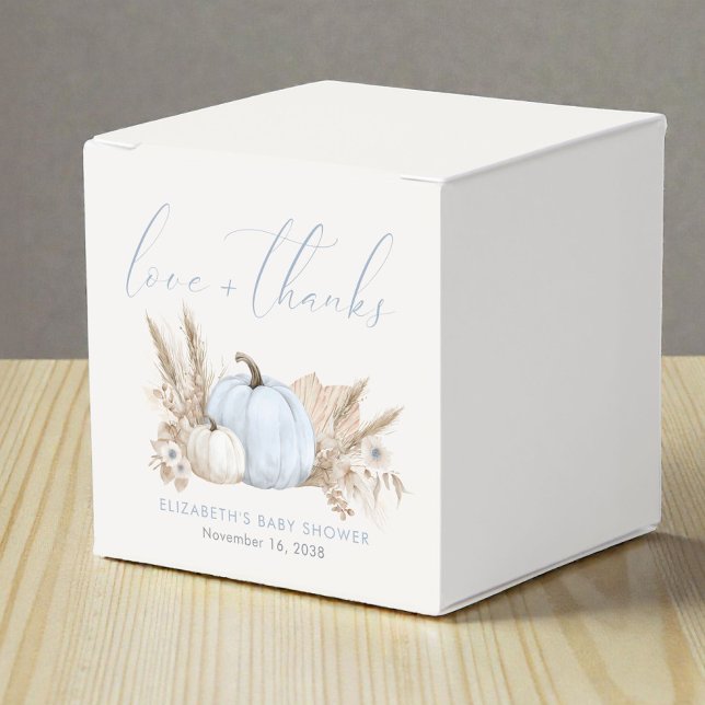 Liten Pumpa Höst Baby Pojke Shower Presentaskar (Little Pumpkin Fall Baby Boy Shower Favor Boxes)