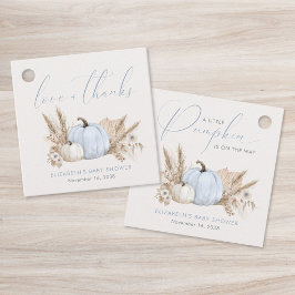 Liten Pumpa Höst Baby Pojke Shower Tack Gåvor Etiketter